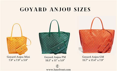 goyard totes sizes|how much are goyard totes.